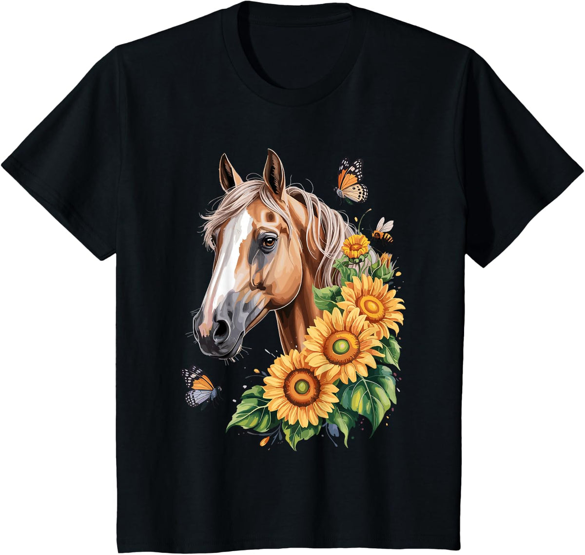 Cute Horse Riding Art for Men Women Horse Rider Horse Lover T-Shirt - Black