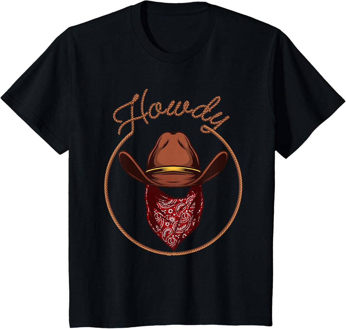 Funny Cowboy Design For Men Boys Rodeo Bull Rider Cowboy T-Shirt - Black