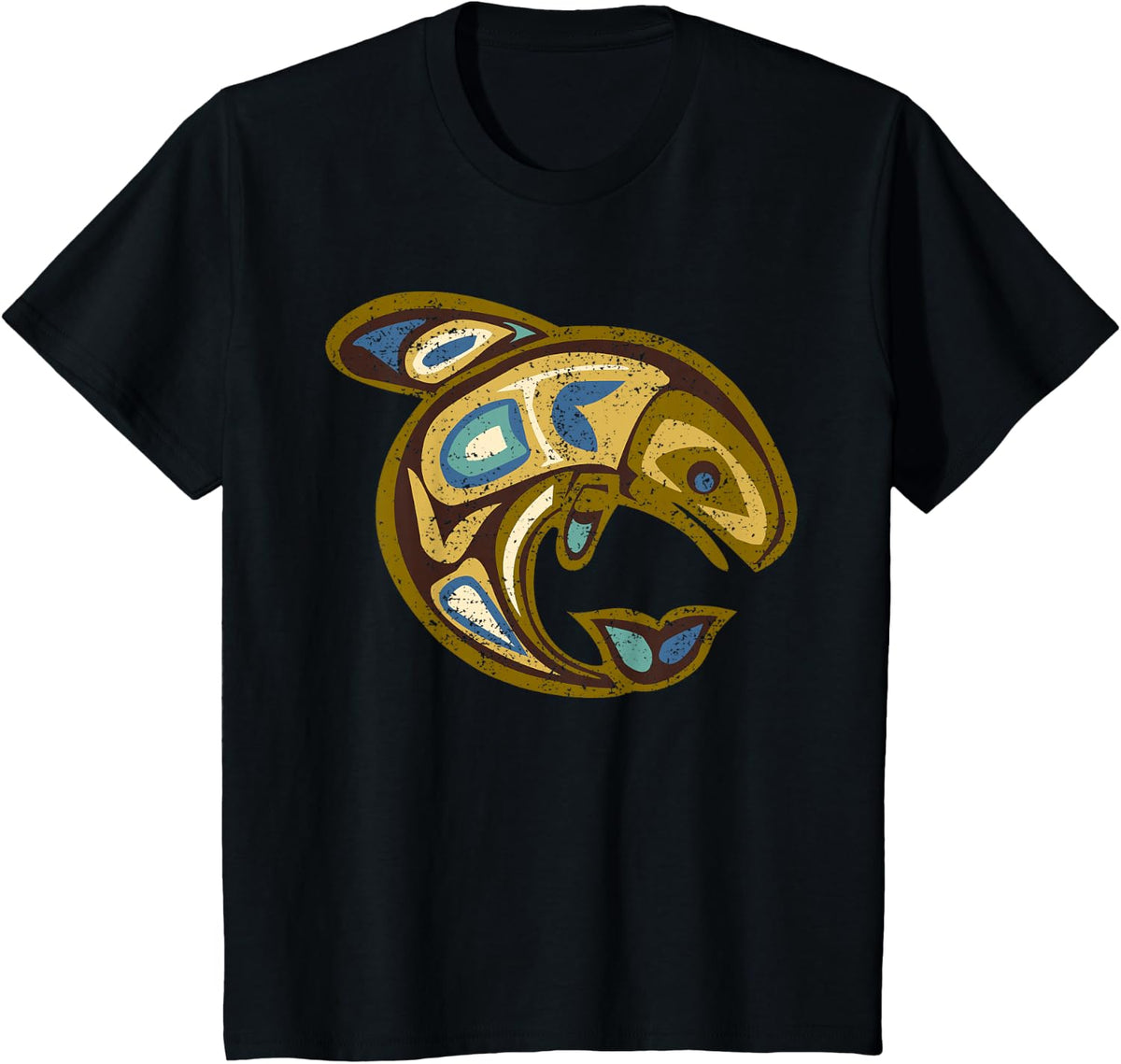 Native American Totem ORCA Killer Whale 2 T-Shirt T-Shirt - Black