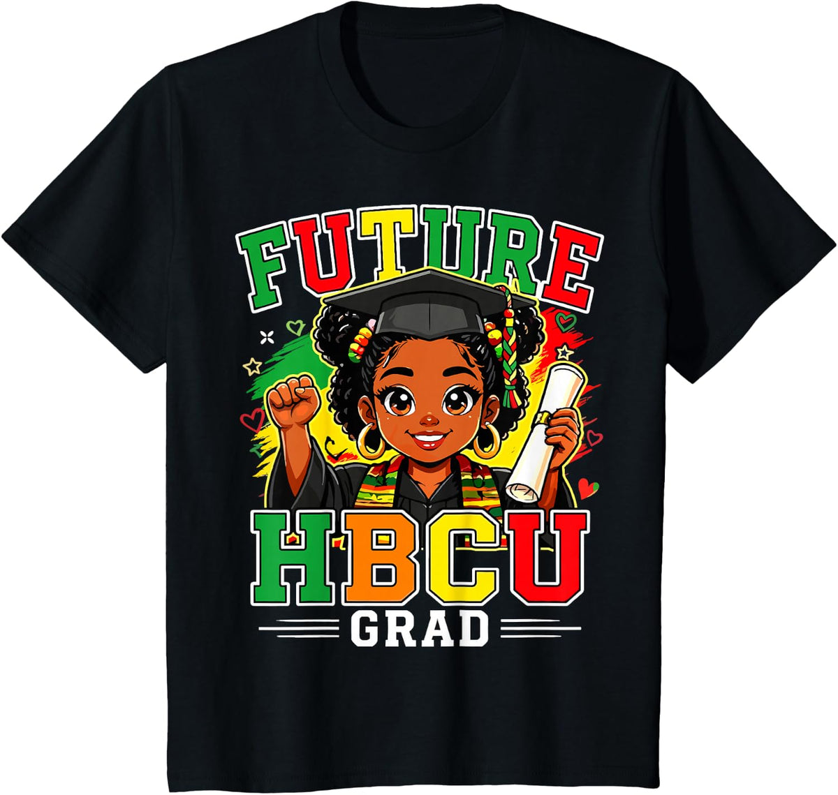 Future HBCU Grad Black African American HBCU T-Shirt - Black