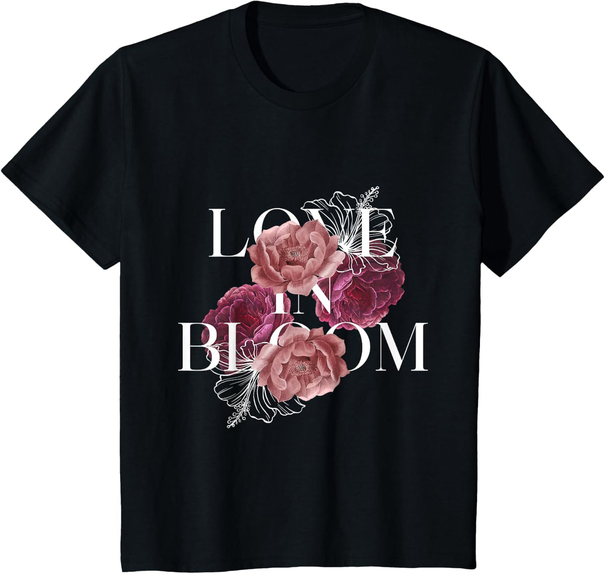 Love in Bloom T-Shirt - Black