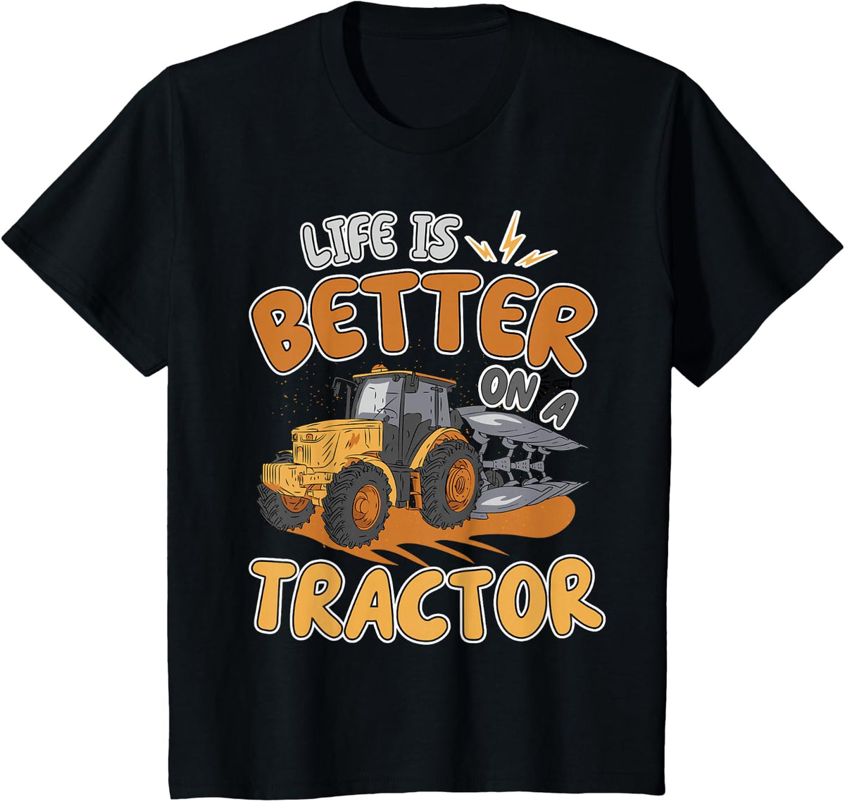 Farming Farmer Life is Better On A Tractor T-Shirt - Black