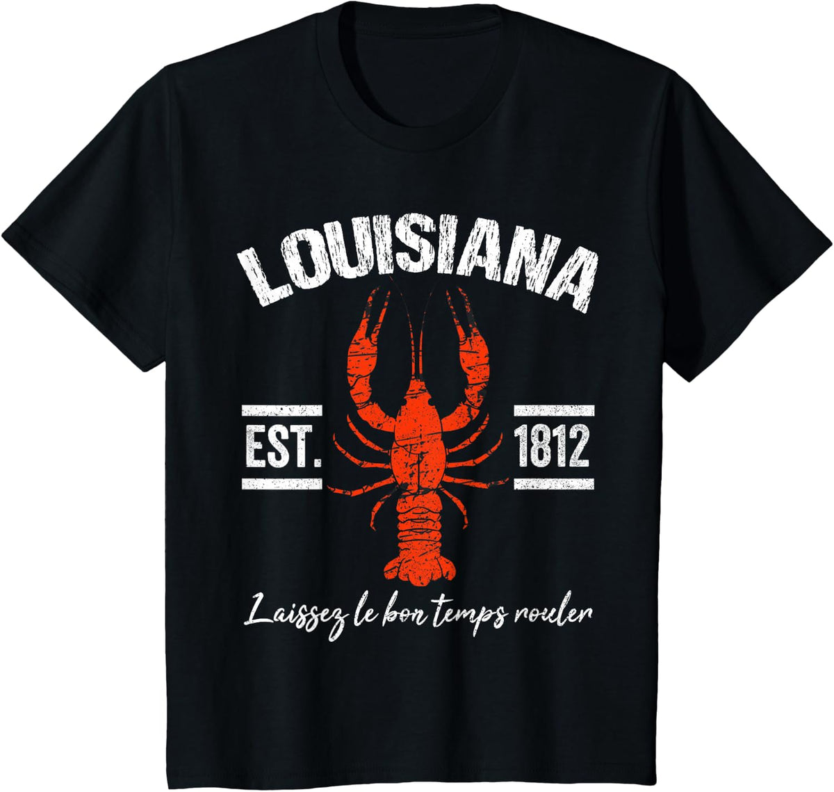 Mardi Gras Louisiana Crawfish Tee New Orleans Men Women Gift T-Shirt - Black