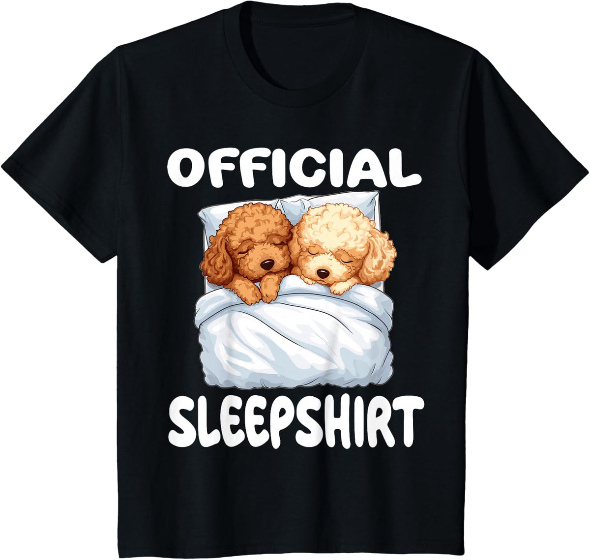 Toy Poodle Dog Official Sleepshirt Pajamas Nightgown T-Shirt - Black