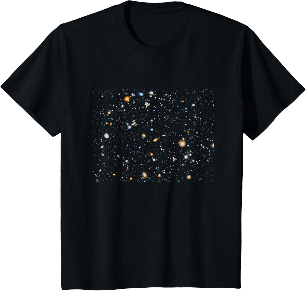 Hubble Deep Field Galaxy T-Shirt Space Astronomy Tee for Science Fans - Black