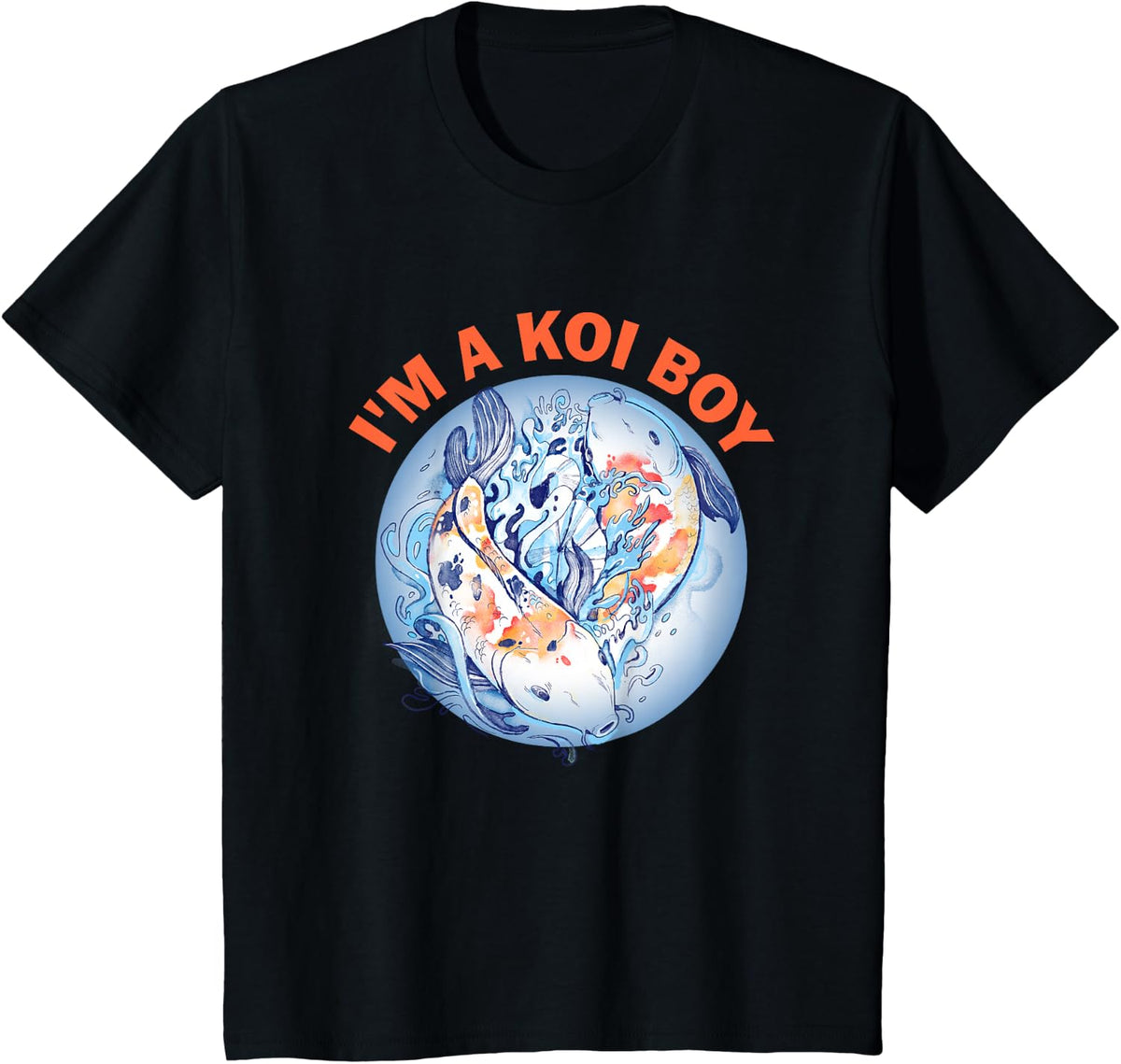 I'm a koi boy, fish lover, T-Shirt - Black