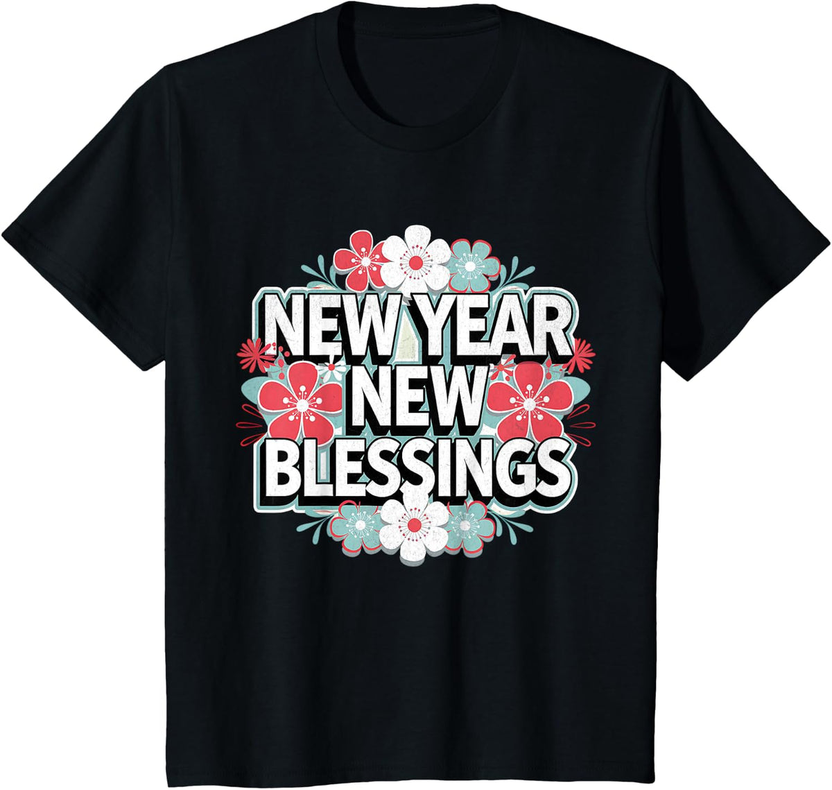 New Year New Blessings Christian Gift Women T-Shirt - Black