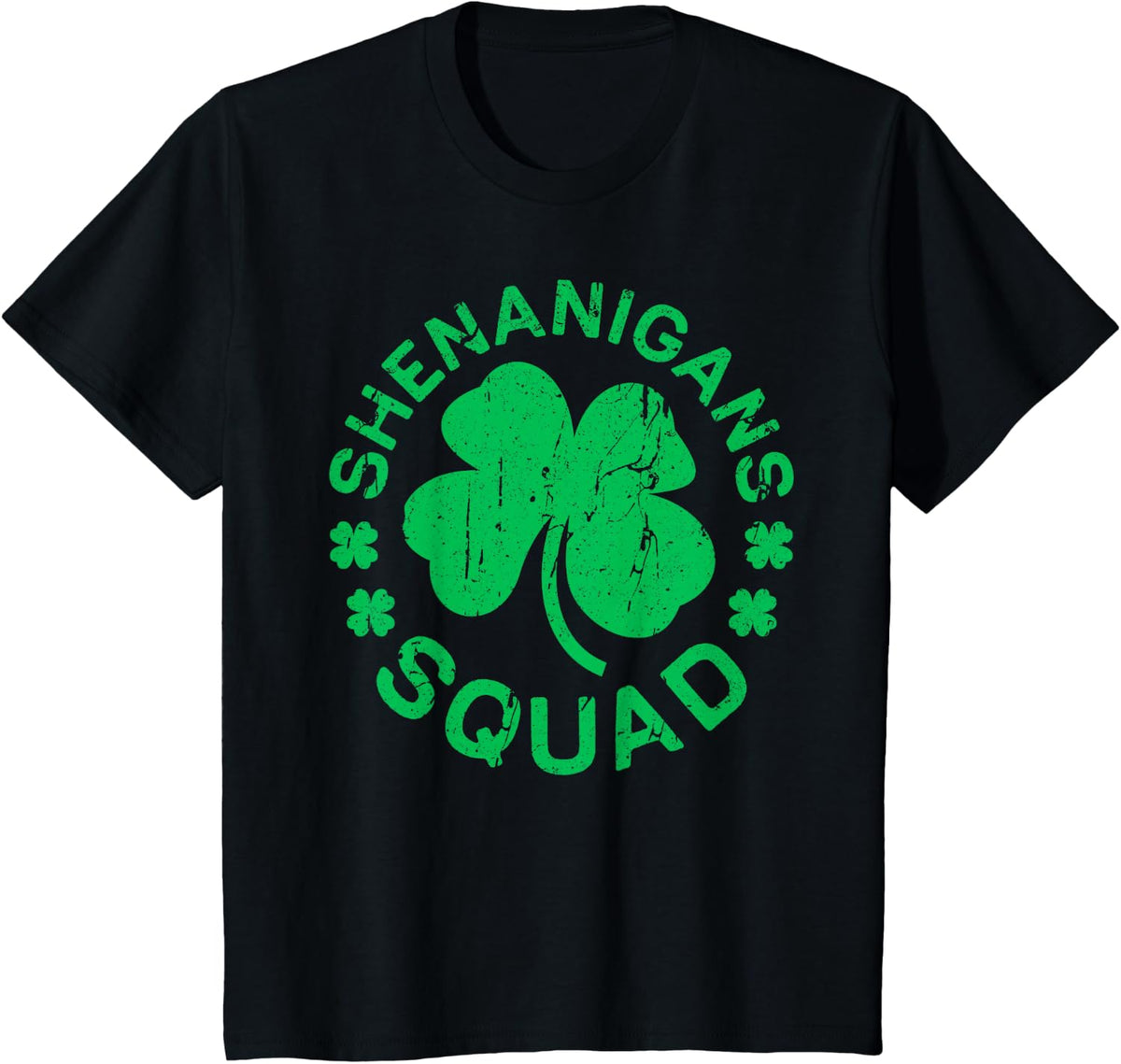 Shenanigans Squad Shirt Irish Men Women Kids St Patricks Day T-Shirt - Black