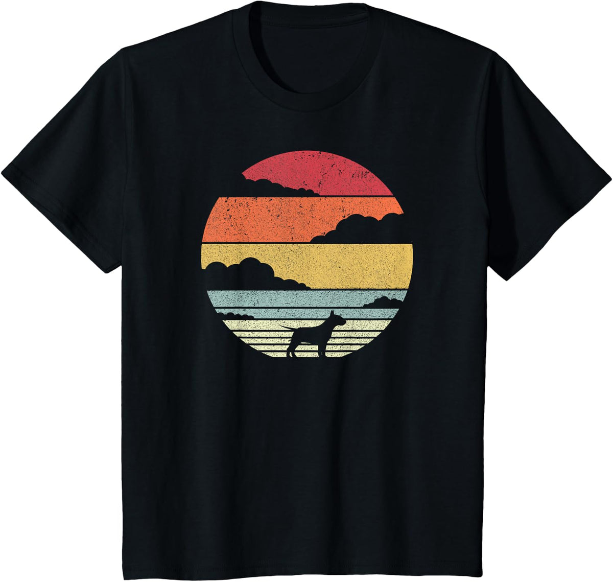 Bull Terrier Shirt. Retro Style T-Shirt T-Shirt - Black