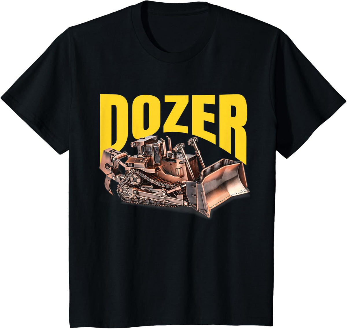 Fun heavy equipment bulldozer design for Kid's and Adults. T-Shirt - Black