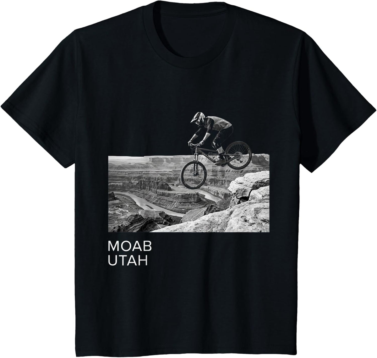 Moab Utah Mountain Bike MTB Biking Biker T-Shirt - Black