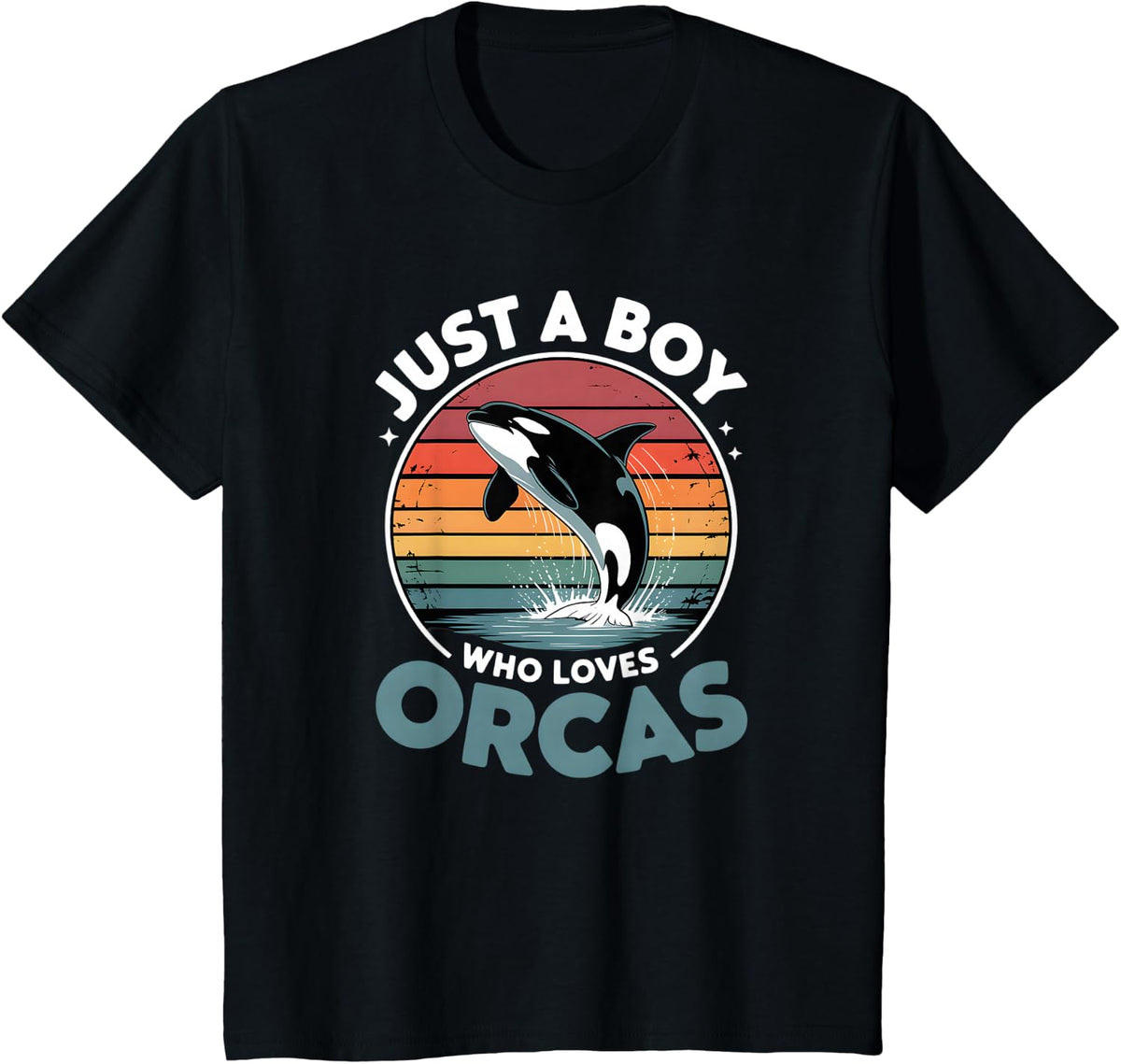 Boys Orca T-Shirt - Black