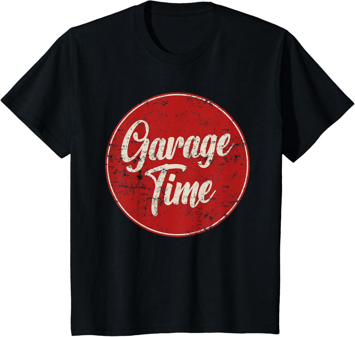 Garage Time Auto Mechanic Father's Day Handyman Dad Mechanic T-Shirt - Black