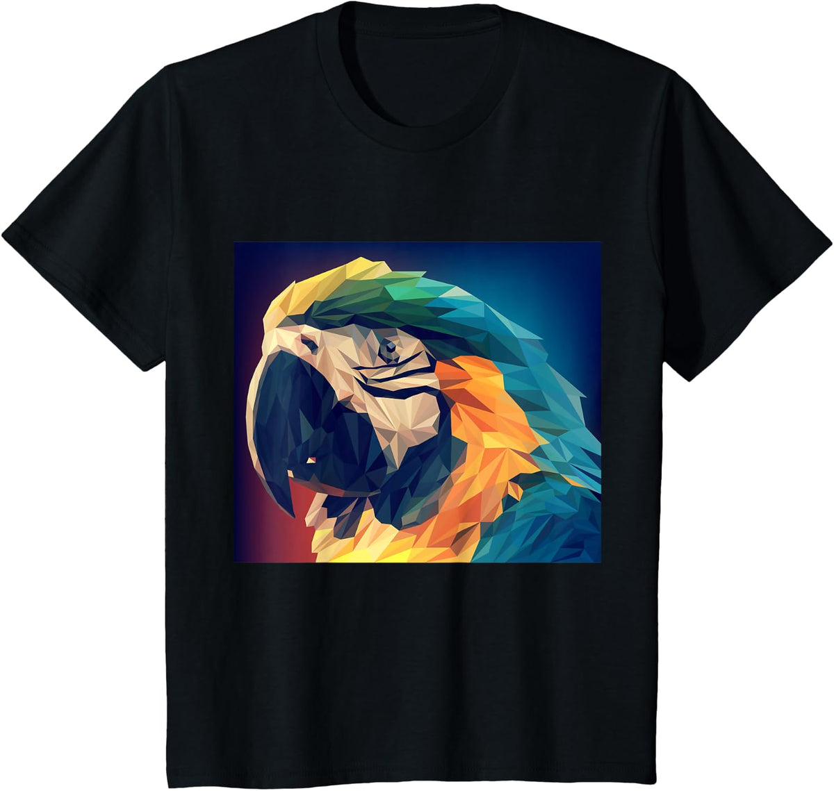 Parrot Macaw Bird Lover Colorful Large Tropical Birds T-Shirt - Black