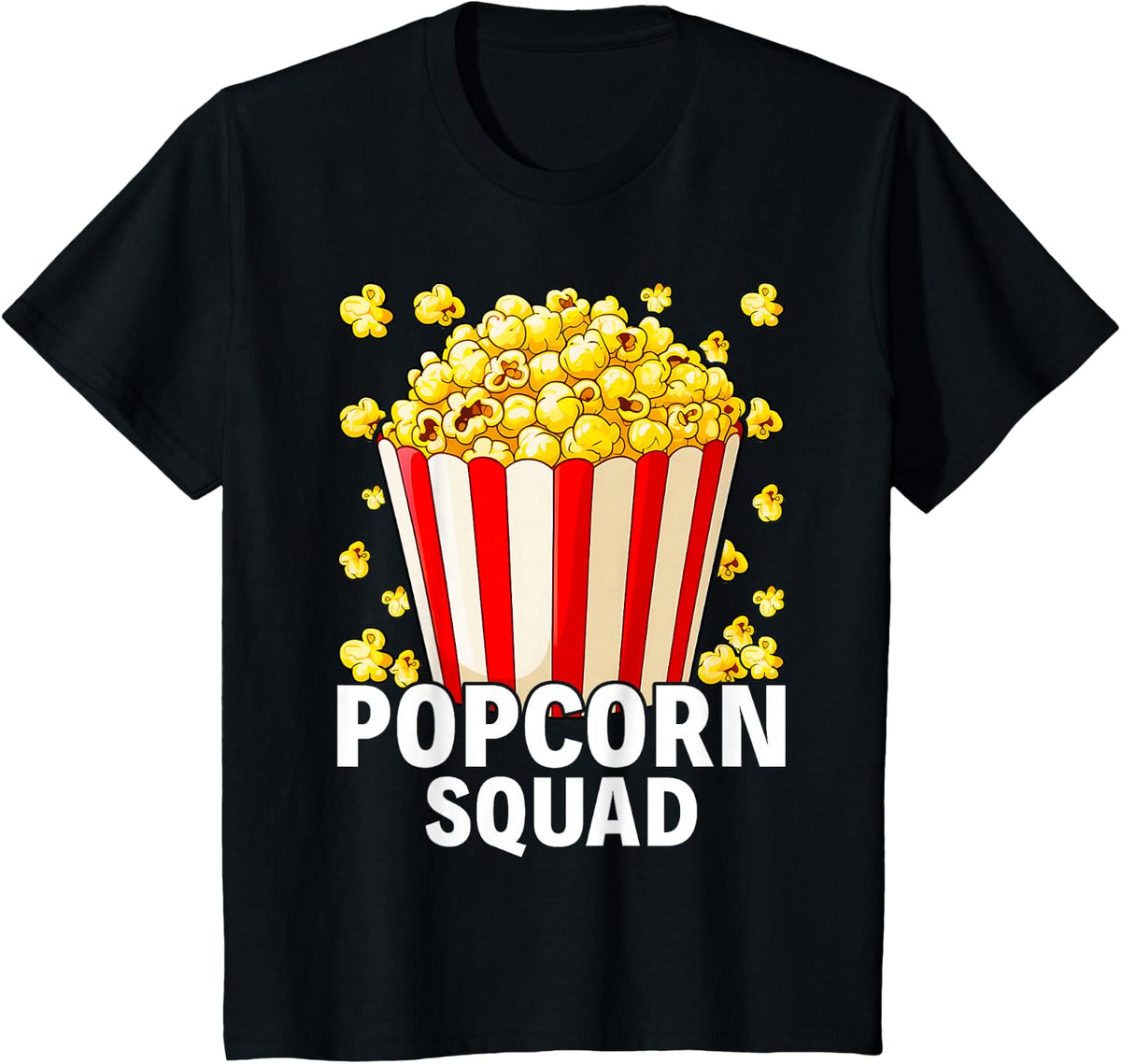 Popcorn Squad Movie Theater Lover Theatre Nerd T-Shirt - Black