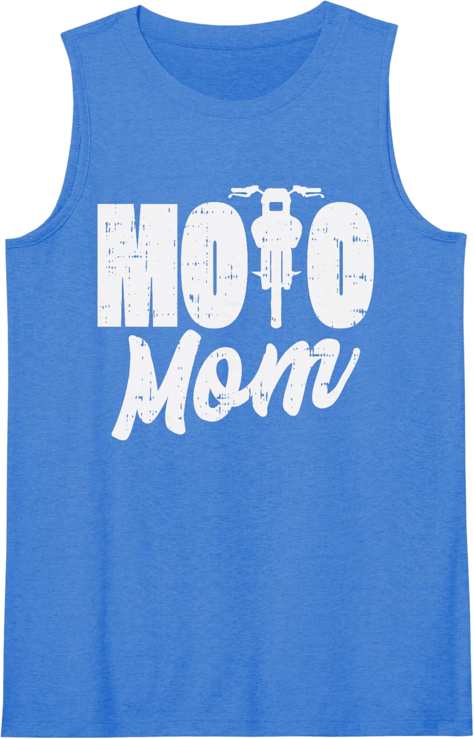 Women's Moto Mom Motorcycle Motocross Dirt Bike Racing Women Gift Sleeveless Tank Top - Royal Blue