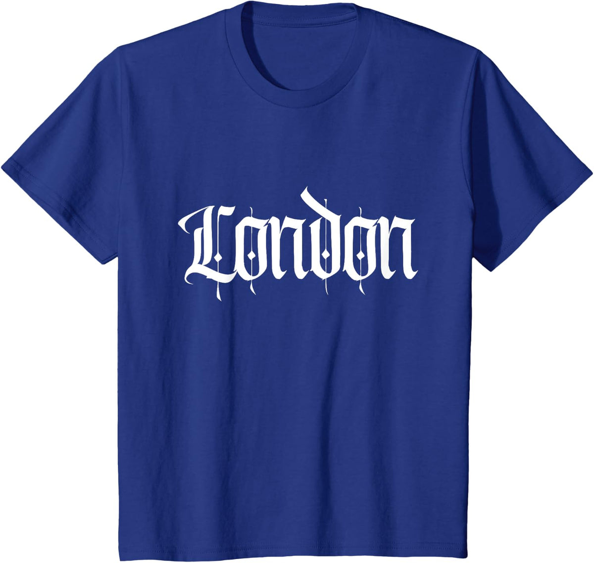 Beautiful Calligraphy: London Blackletter Font T-Shirt - Royal Blue