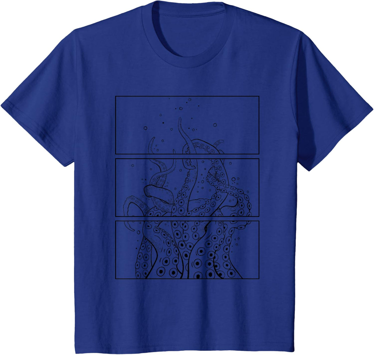 Soft Grunge Aesthetic Octopus T-Shirt - Royal Blue