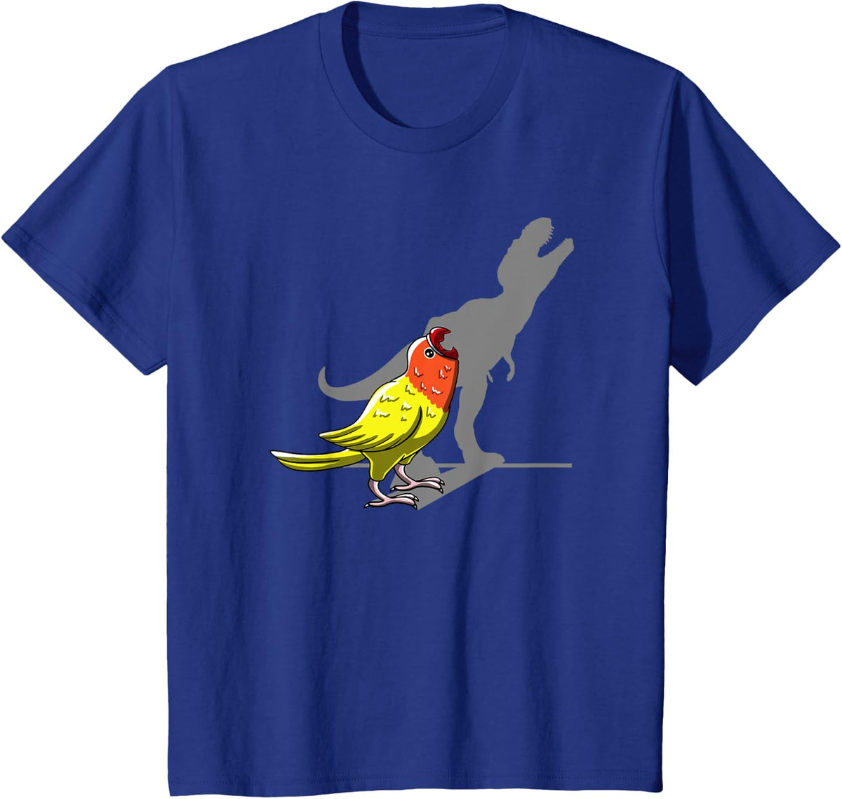 T-Rex Lovebird Shadow Funny Fowl Parrot Pet Bird Lover Gift T-Shirt - Royal Blue