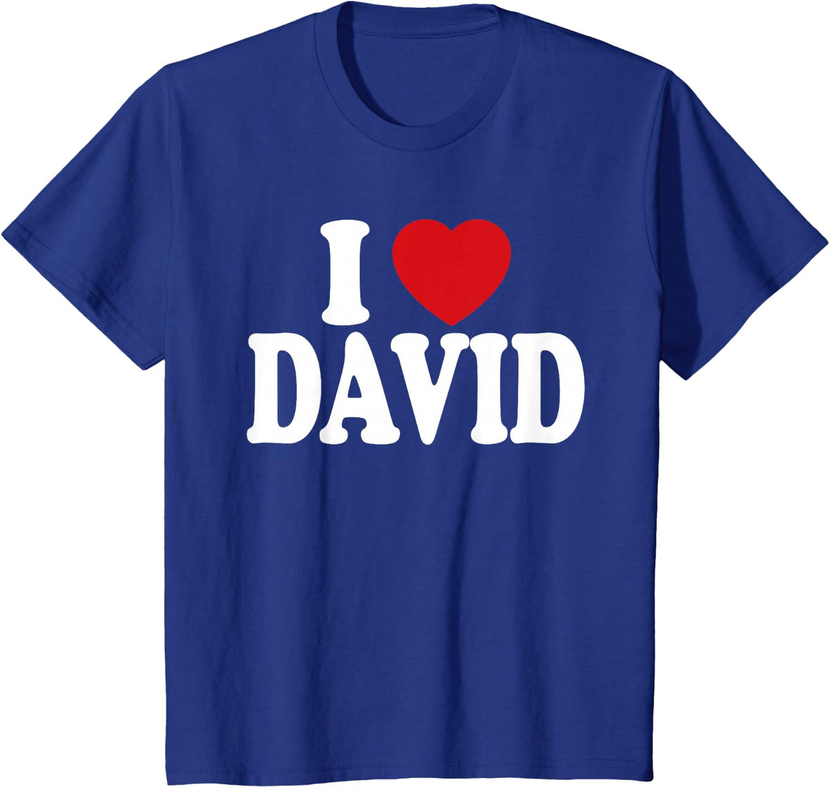 I HEART LOVE DAVID T-Shirt - Royal Blue