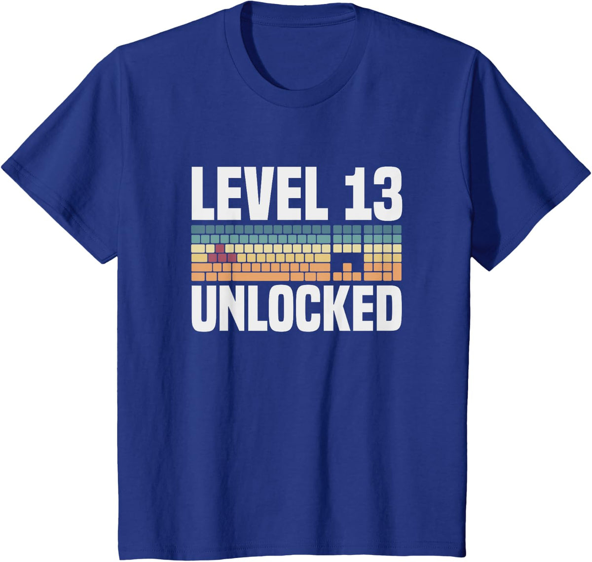 Level 13 Unlocked 13th Birthday 13 Years Old Video Gamer T-Shirt - Royal Blue