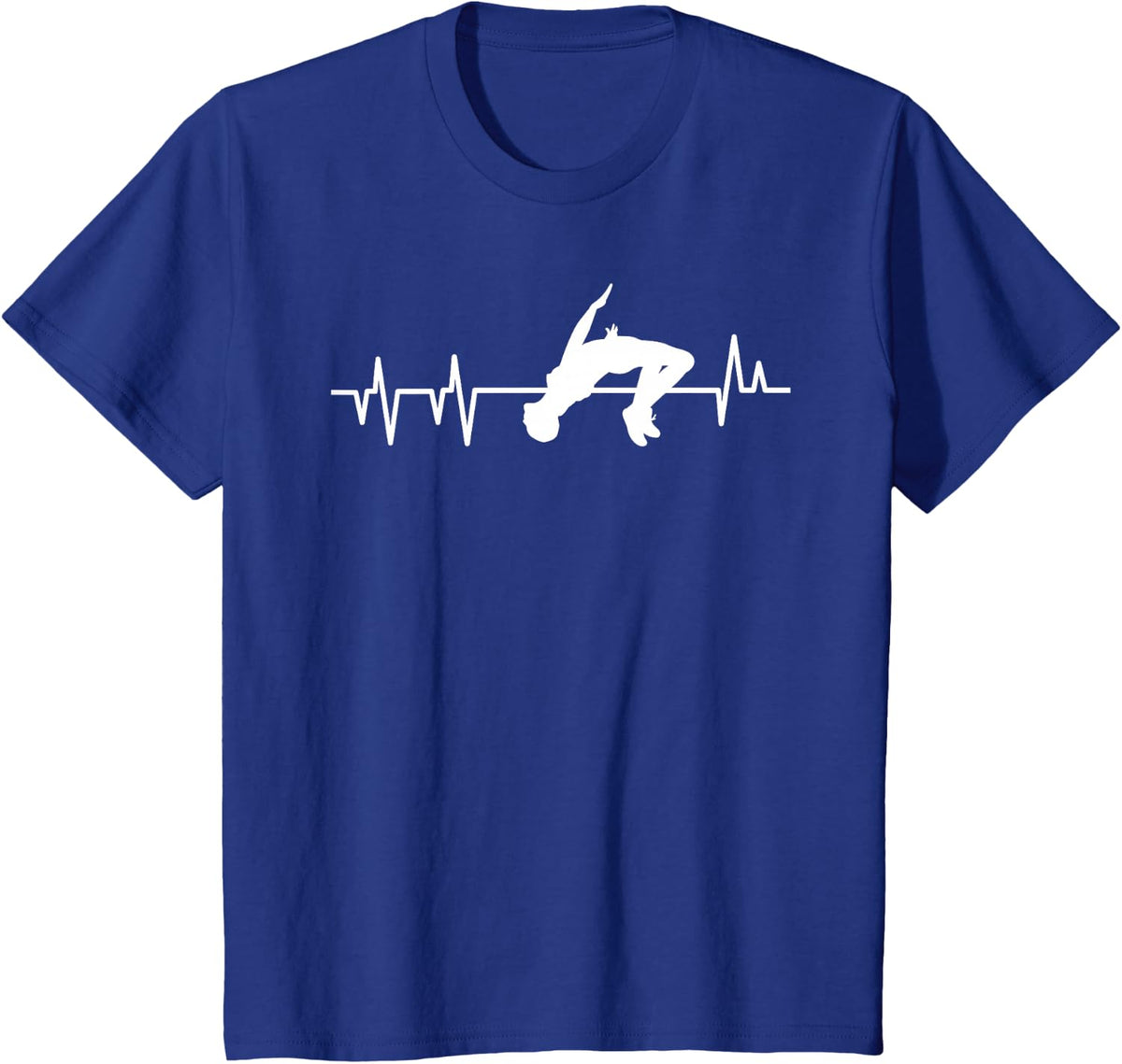 Funny High Jump Athletics T-Shirt - Royal Blue