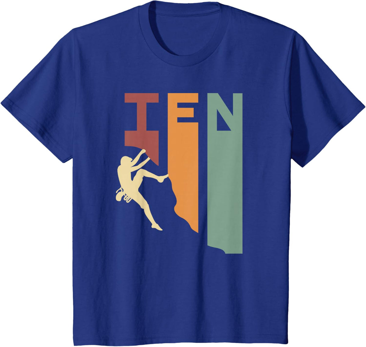 10th Birthday Climbing Ten Year Old Rock Climber Birthday T-Shirt - Royal Blue