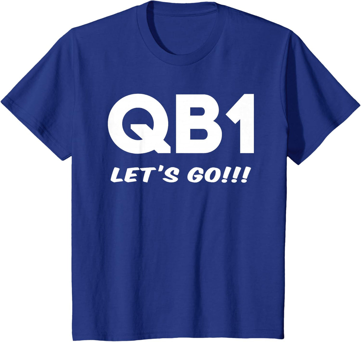 QB1 I Love My Quarterback Offensive Line Men Women Football T-Shirt - Royal Blue