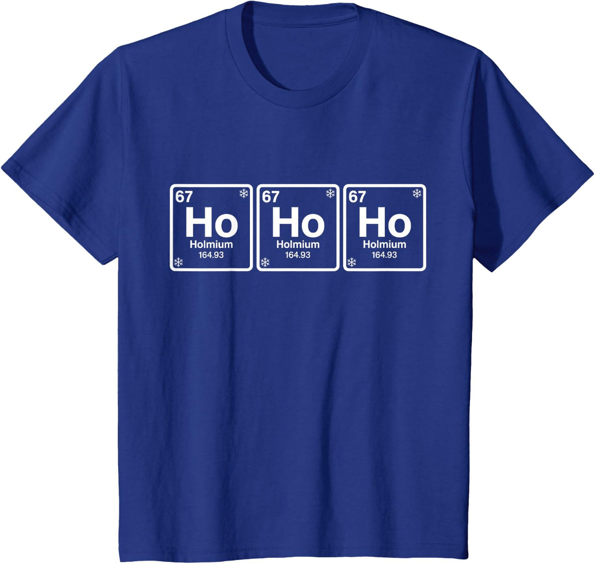 Funny Christmas Ho Ho Ho 67 Chemistry Science Periodic Table T-Shirt - Royal Blue