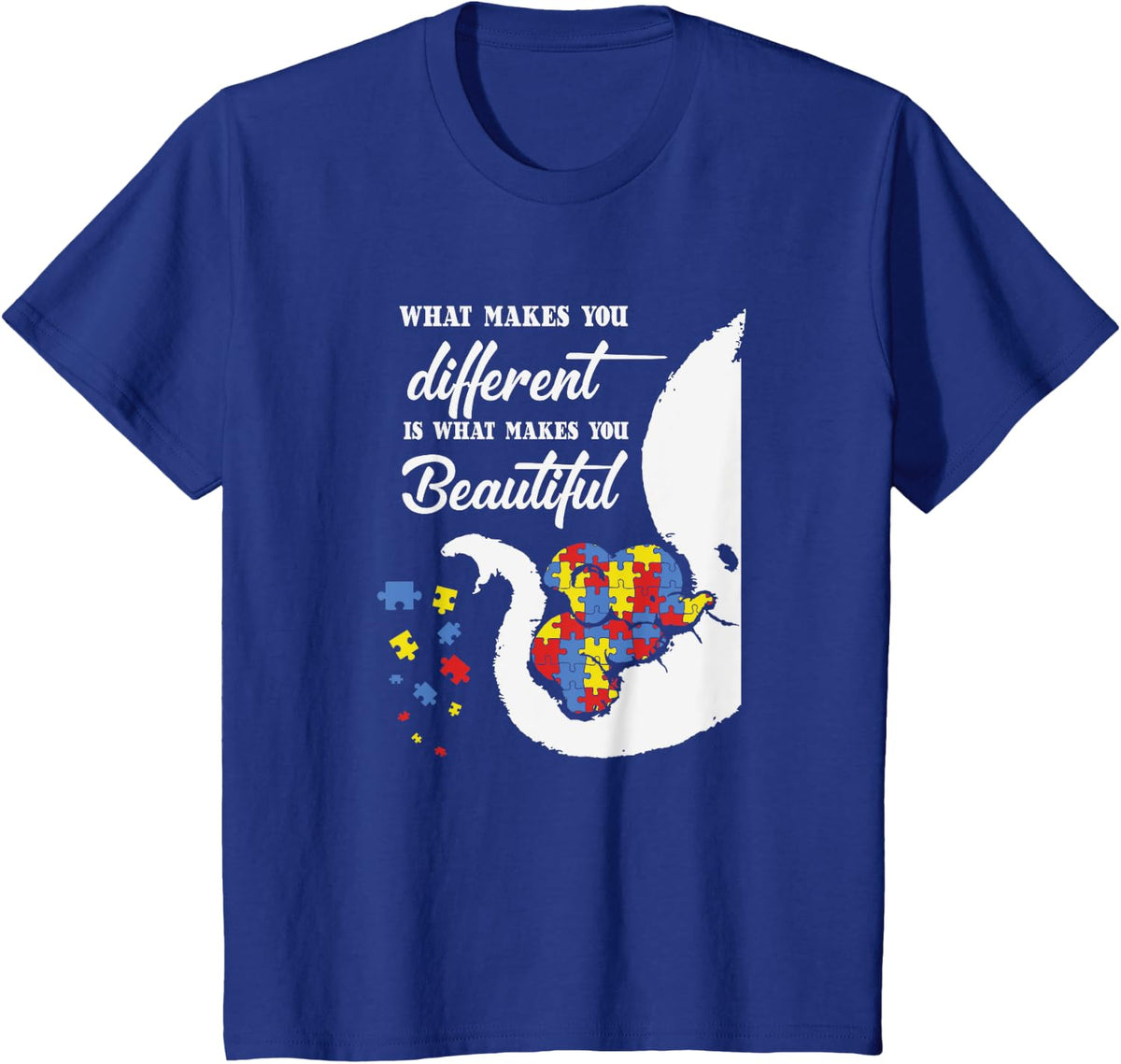 What Makes You Different is What Makes You Beautif T-Shirt - Royal Blue