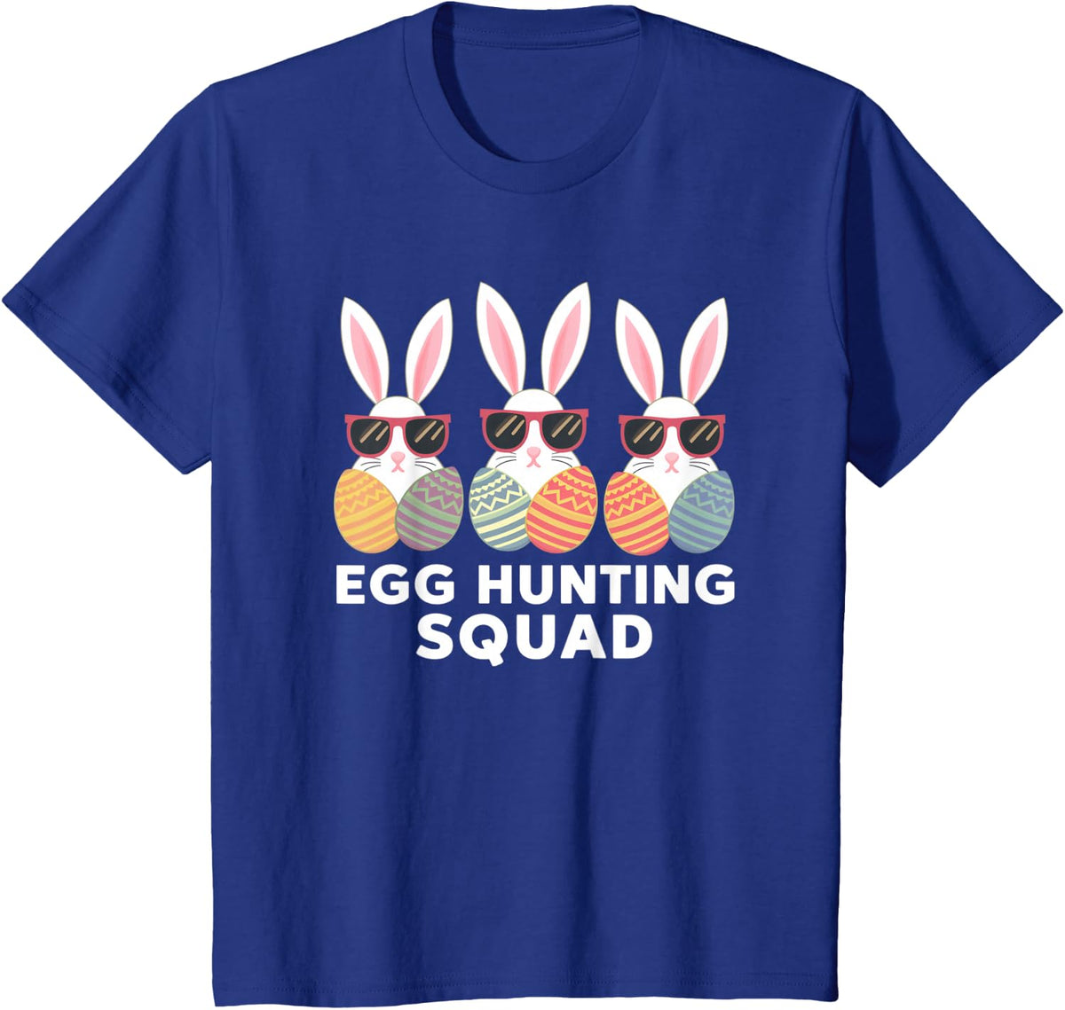 egg hunting squad boys girls easter family T-Shirt - Royal Blue