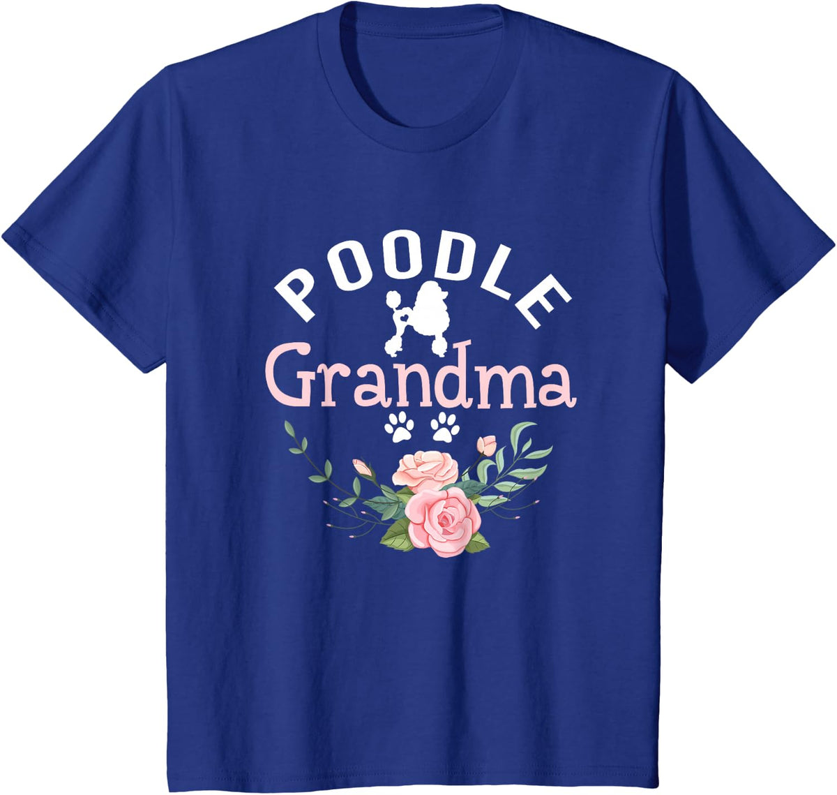 Poodle Grandma Gifts Womens Mom Poodle Dog Lover Christmas T-Shirt - Royal Blue