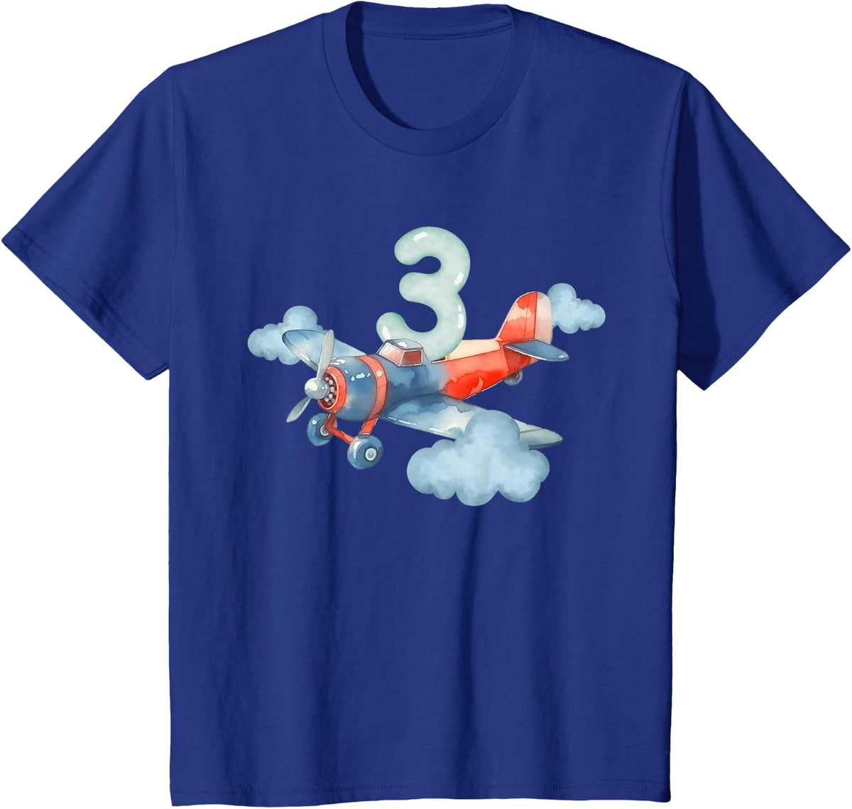 3rd Birthday Boys Airplane Pilot 3 Year Old Boy T-Shirt - Royal Blue