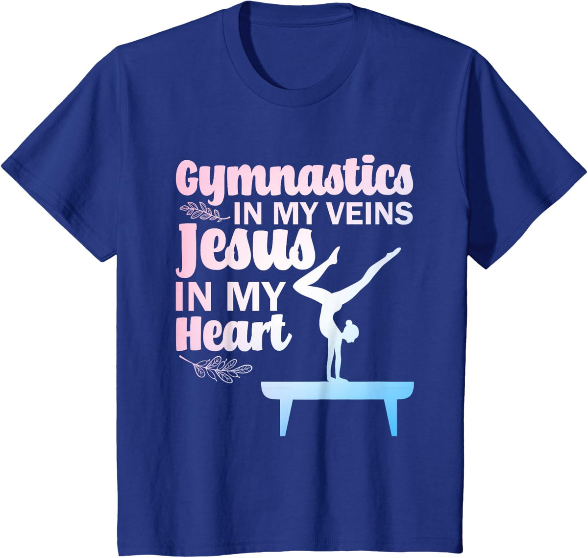 Funny Gymnastics Design For Men Women Gymnast Jesus Lovers T-Shirt - Royal Blue