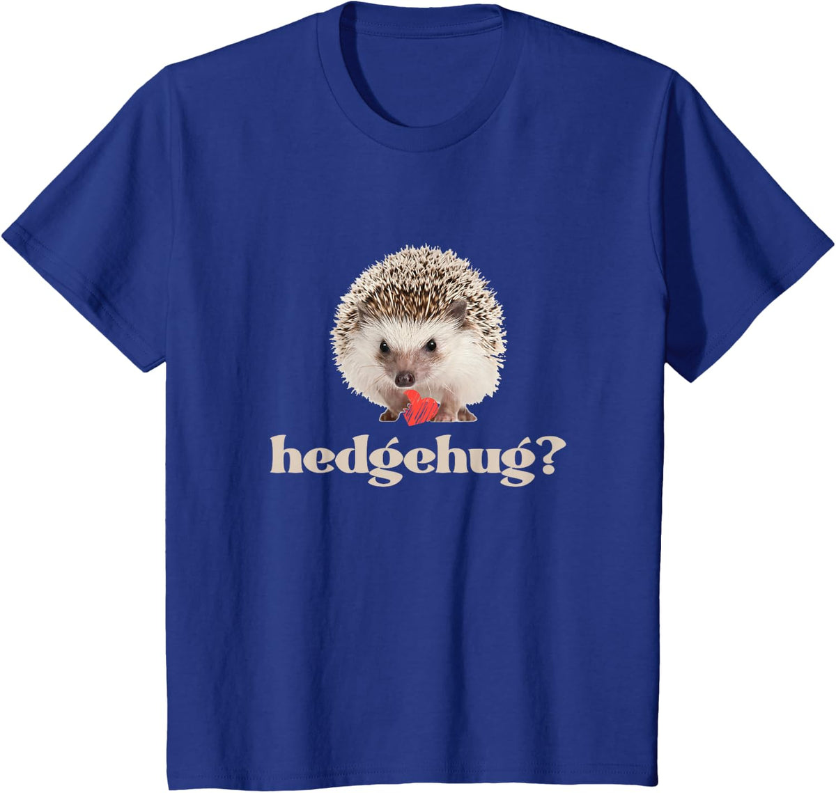 Valentine's Day Hedgehog Hedgehug Funny T-Shirt Gift Hug T-Shirt - Royal Blue
