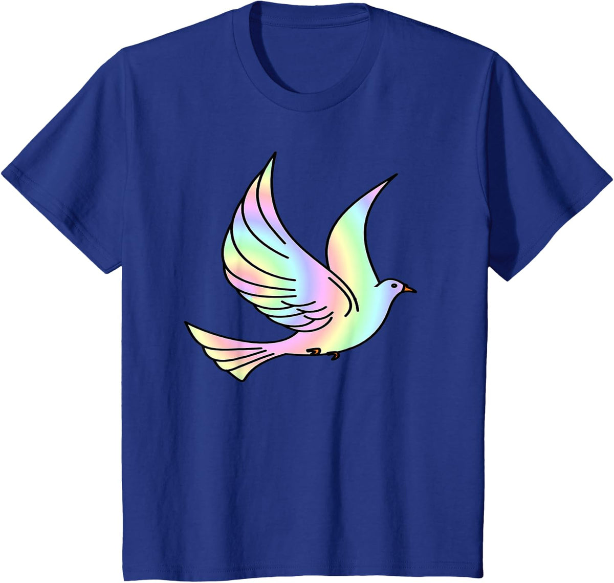 Dove Bird Colorful Beautiful Rainbow T-Shirt T-Shirt - Royal Blue
