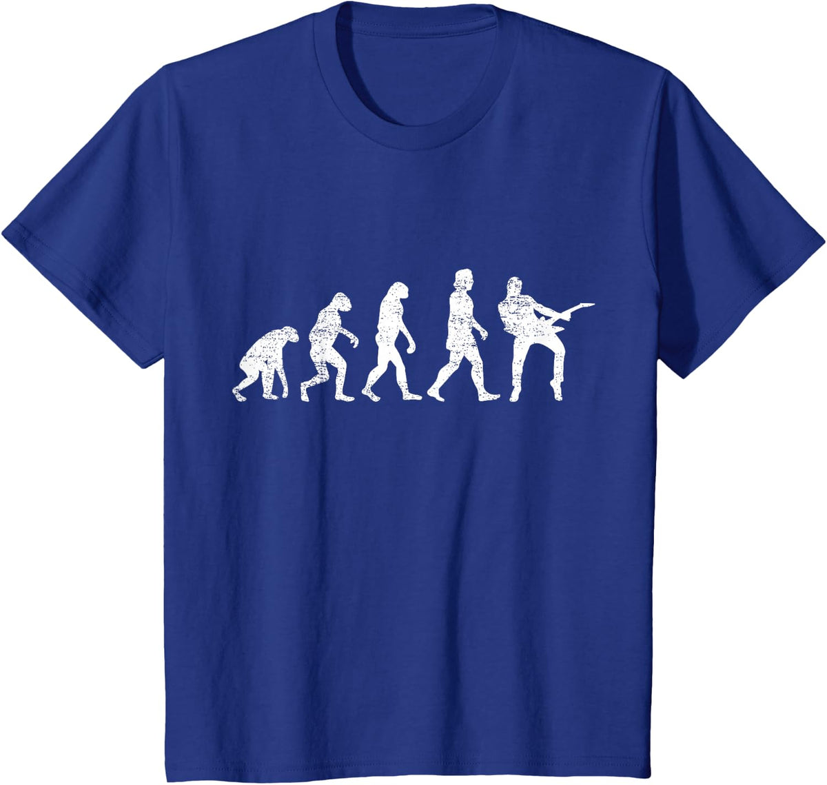 Electric Guitar Evolution Guitarist T-Shirt - Royal Blue
