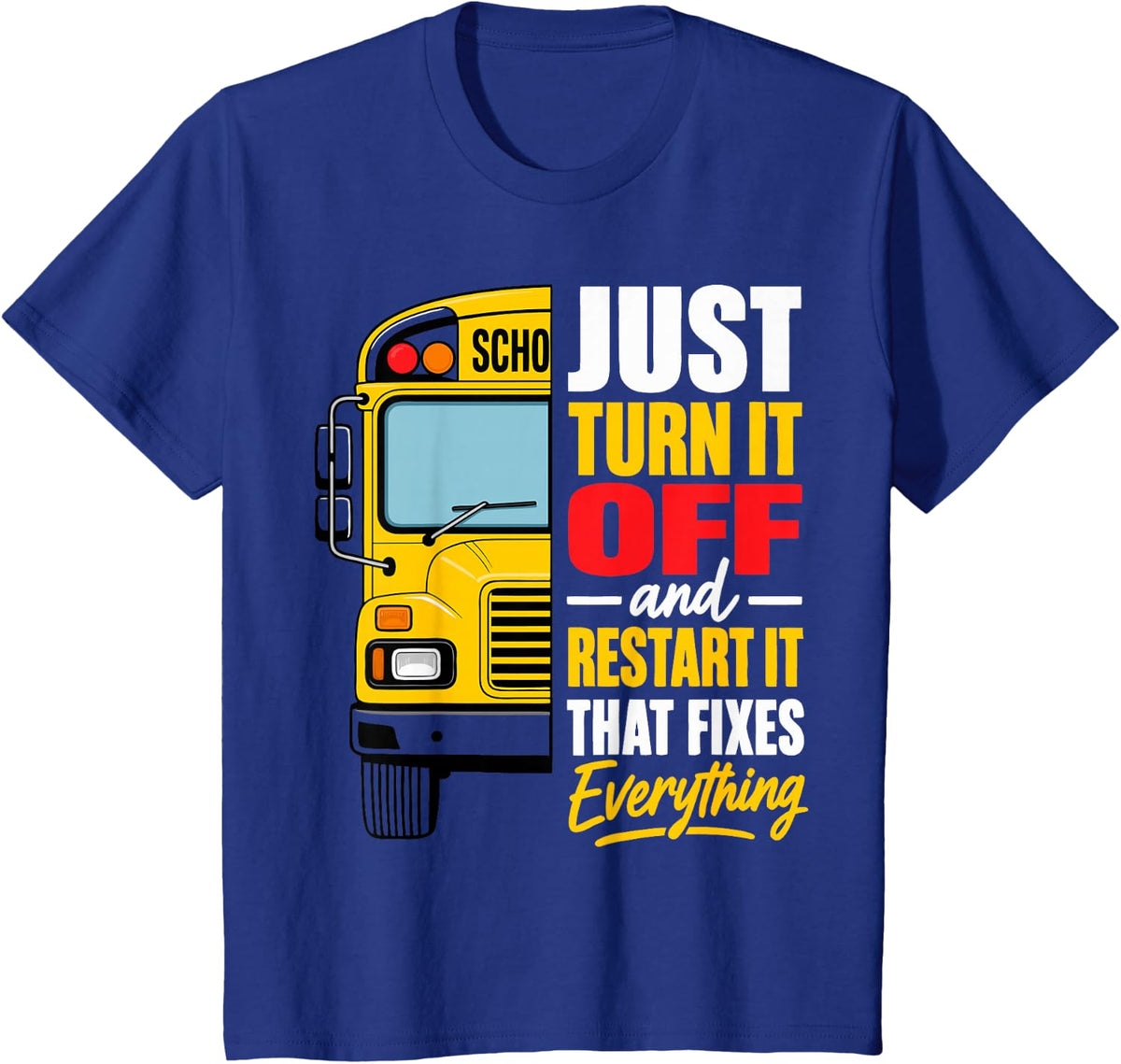 School Bus Driver Mechanic Schoolbus T-Shirt - Royal Blue