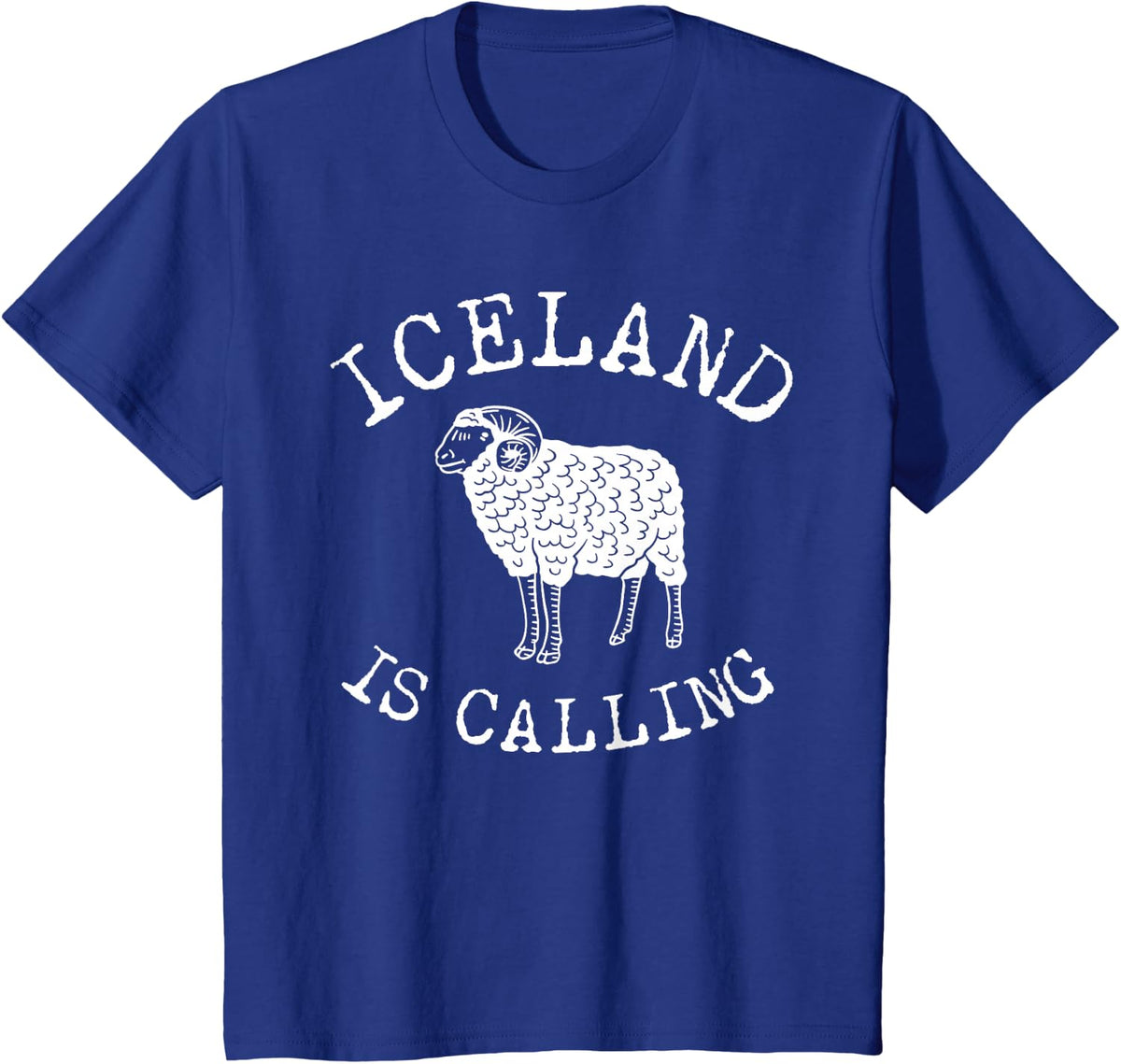 Icelandic Sheep Reykjavik Vacations Island T-Shirt - Royal Blue