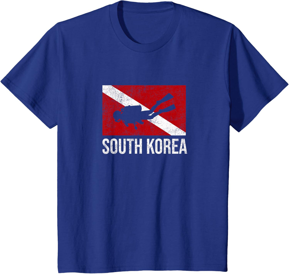 South Korea Scuba Diving Diver Dive Flag Gift T-Shirt - Royal Blue