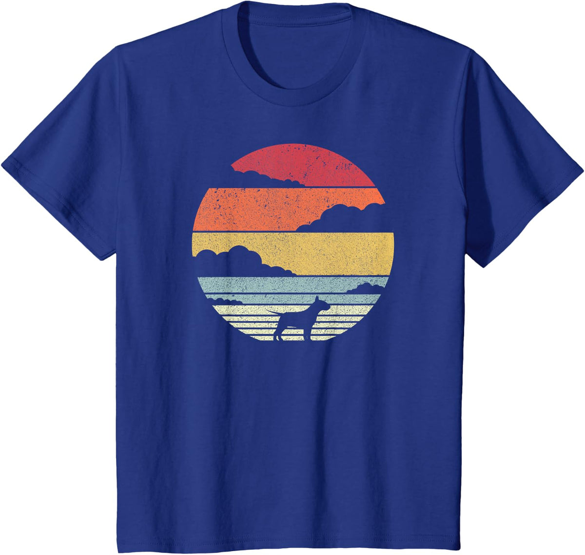 Bull Terrier Shirt. Retro Style T-Shirt T-Shirt - Royal Blue