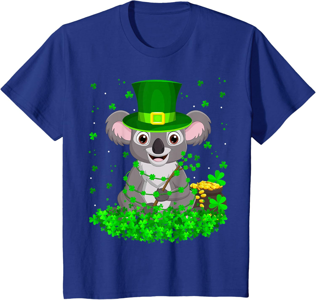 Irish Shamrock Leprechaun Koala St. Patrick's Day T-Shirt - Royal Blue