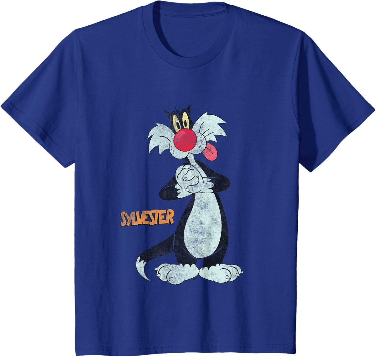 Looney Tunes Sylvester Retro Large Pose T-Shirt - Royal Blue