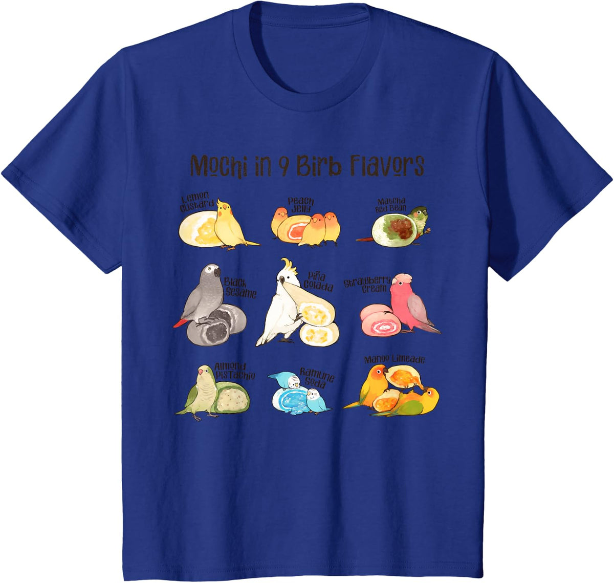 Bird Mochi T-Shirt - Royal Blue