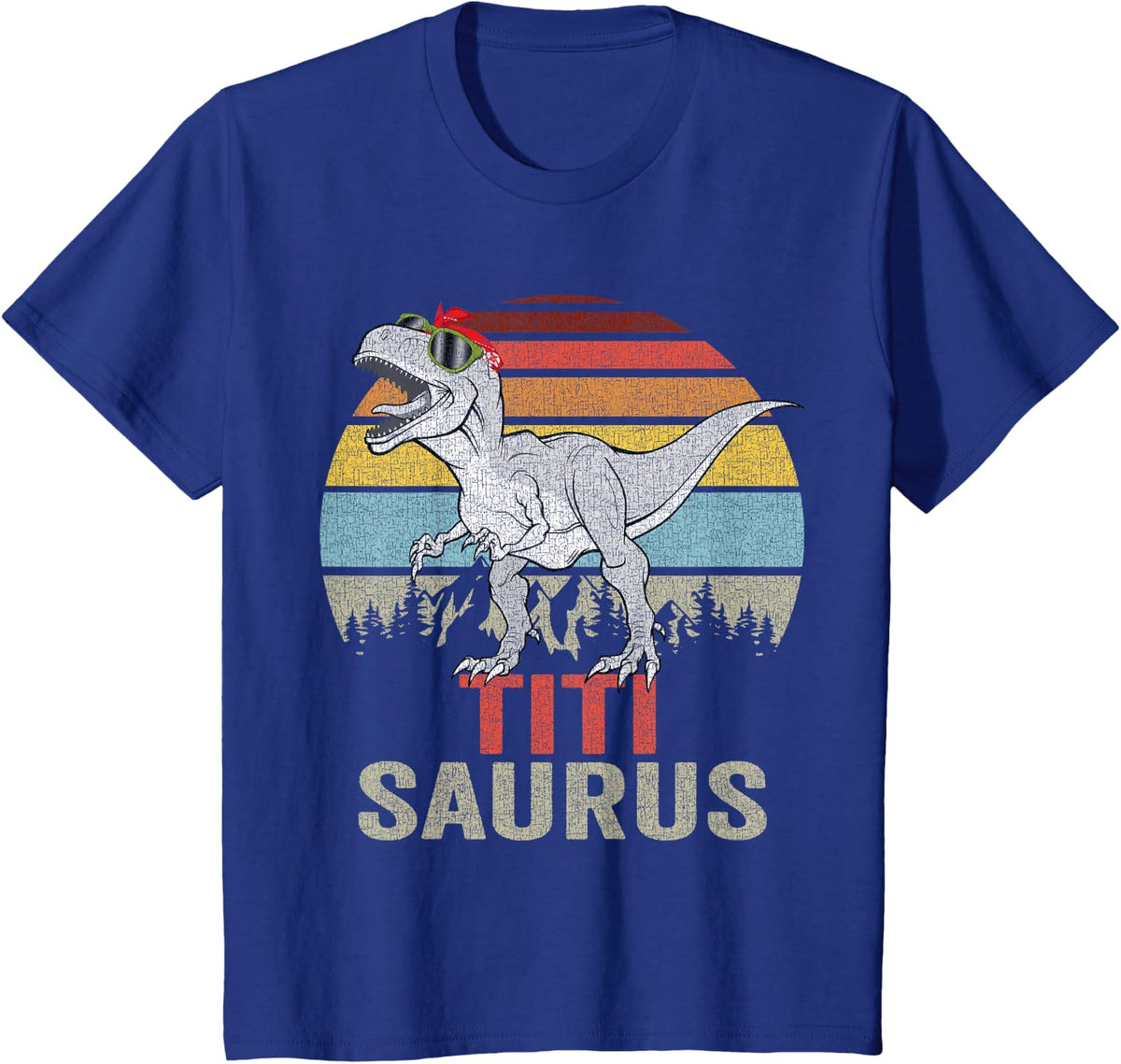 Titisaurus T Rex Titi Saurus Family Matching Dinosaur Women T-Shirt - Royal Blue
