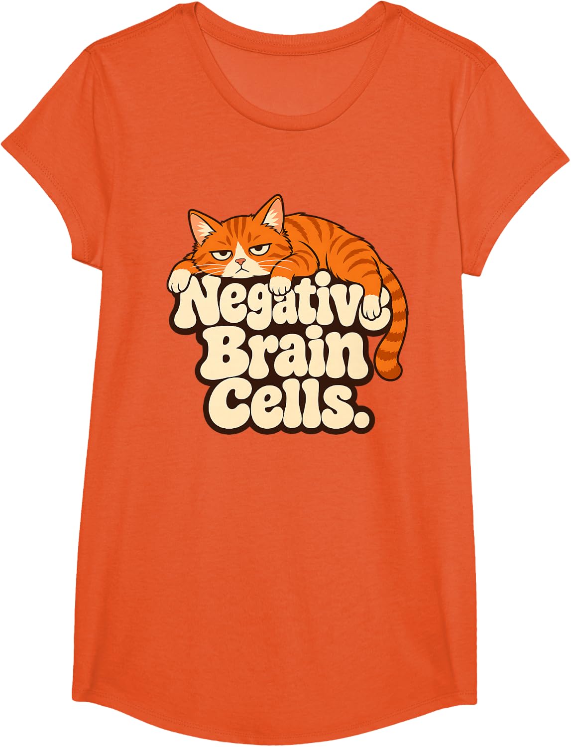 Ginger Tabby Orange Cat Four Stages T-Shirt - Girls Orange