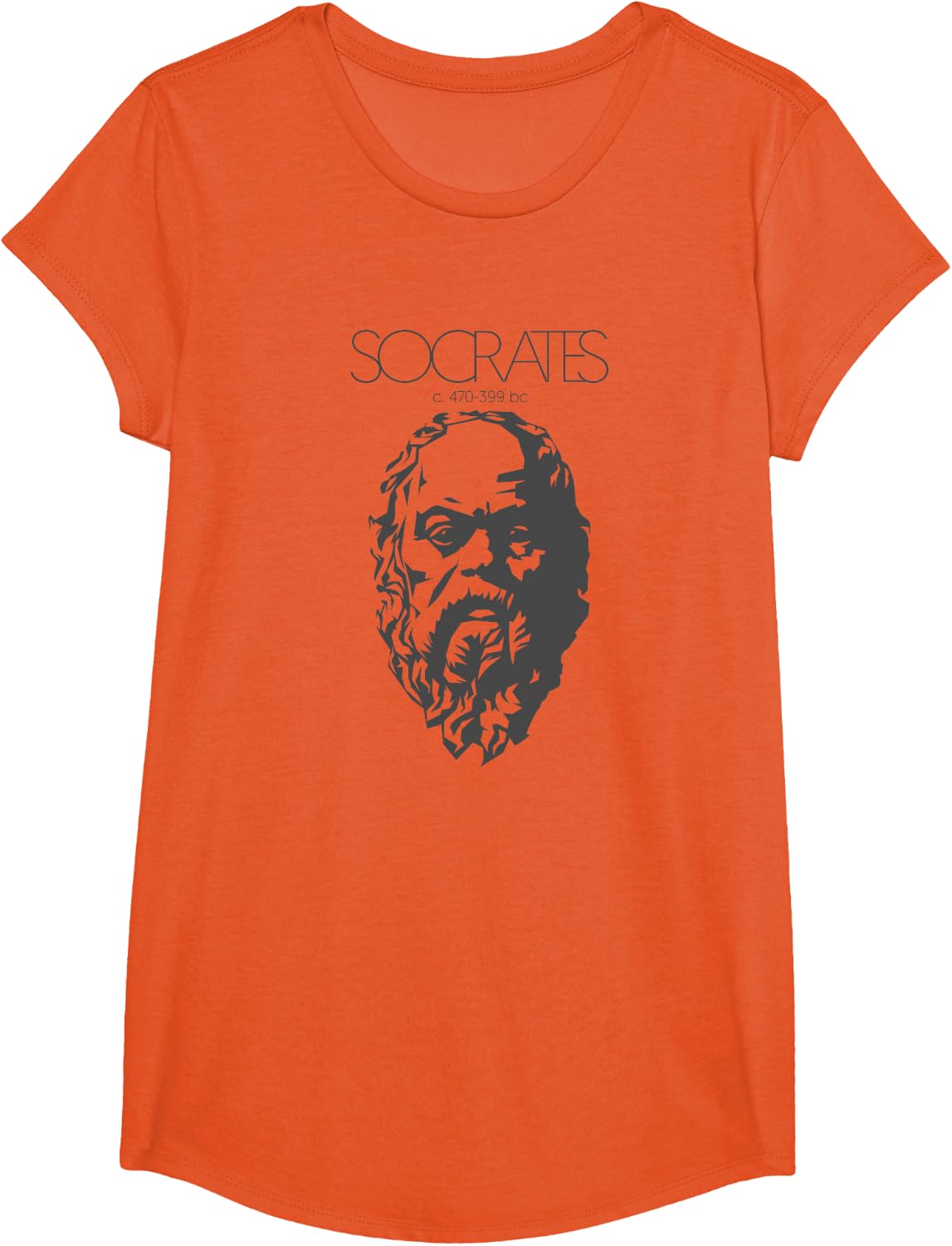 Socrates Ancient Greek Philosopher T-Shirt T-Shirt - Girls Orange