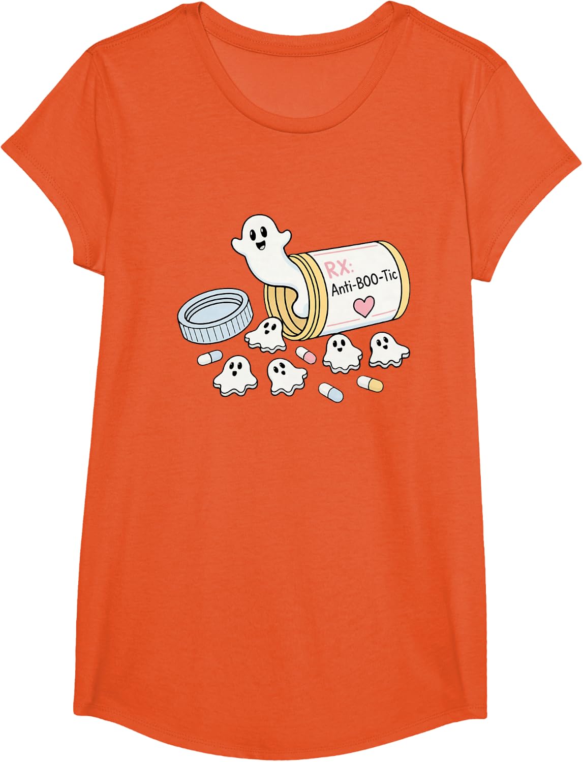 Retro NICU Nurse Halloween Boo Boo Crew Fall Nursing Team T-Shirt - Girls Orange