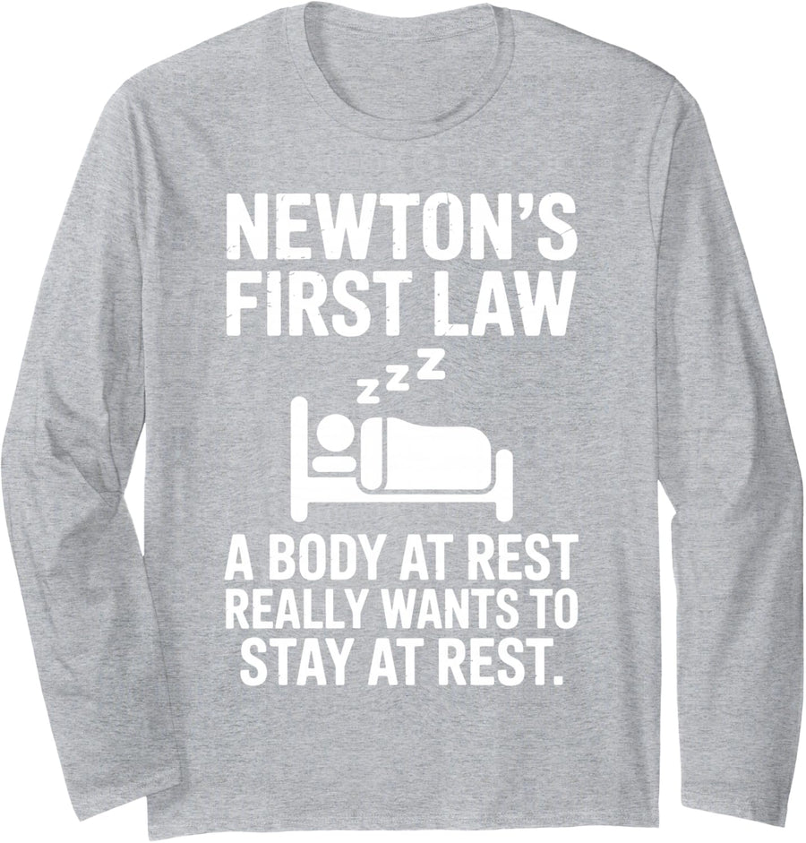 Cool Physics Art for Men Women Physics Physicist Lover Long Sleeve T-Shirt - Adult Unisex Heather Grey