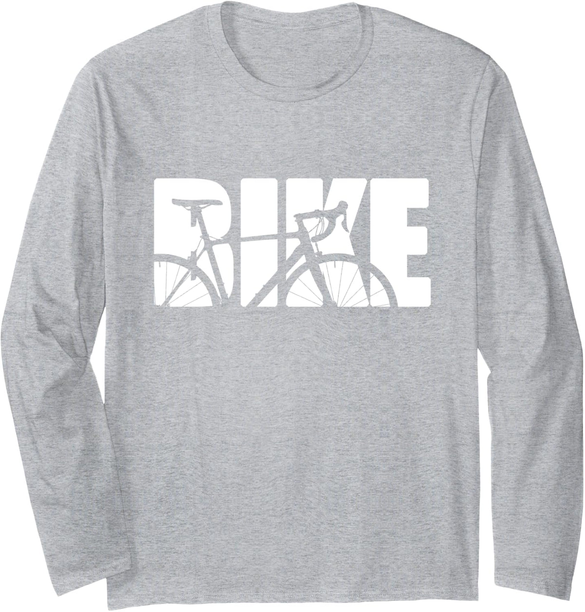 Road Bike Long Sleeve Cycling Shirt - Adult Unisex Heather Grey